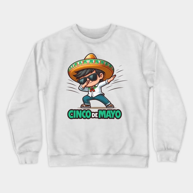 Dabbing BOY Cinco De Mayo Let's Fiesta Mexican Party Crewneck Sweatshirt by MetAliStor ⭐⭐⭐⭐⭐